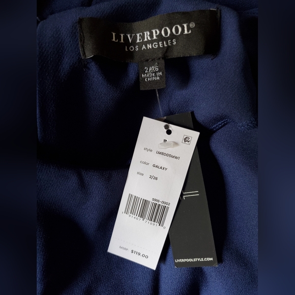 NWT Tulip Sleeve Sheath Dress Size 2 in Galaxy Color by Liverpool Los Angeles - Picture 4 of 8